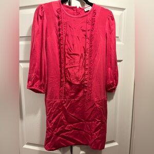See By Chloe Vibrant Pink Mini Silk Dress